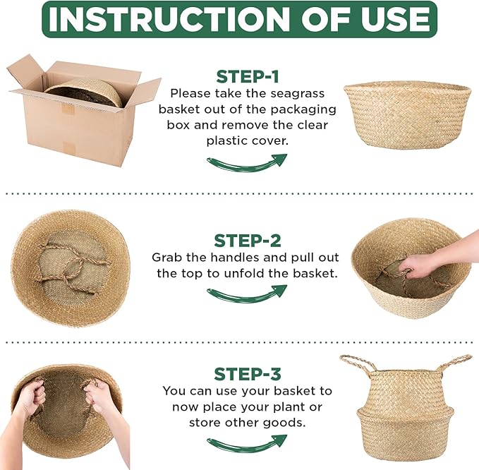 Plant Basket – Olive Tree Pot for Indoor Artificial Trees, 9-10 Inch Woven Wicker Planter Baskets for Faux House Plants (Original, Large)
