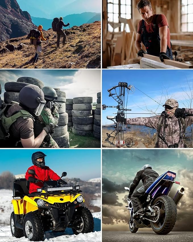 Tactical Gloves for Men, Motorcycle Military Combat Gloves Black Airsoft Gloves Touchscreen for Airsoft Outdoor Hunting Shooting Paintball Work Motorcycling Climbing