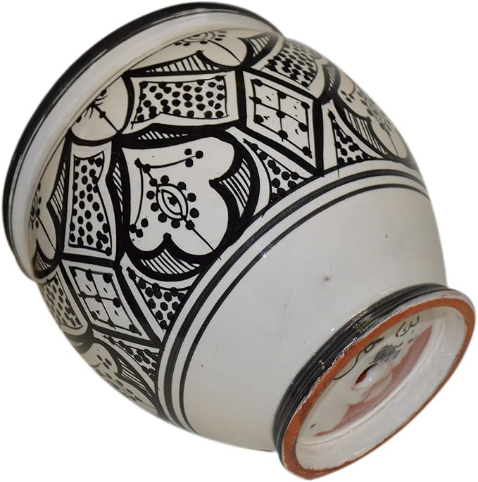 Treasures Of Morocco Flower Pot Moroccan Spanish Garden Drain Hole Ceramic Planter Handmade