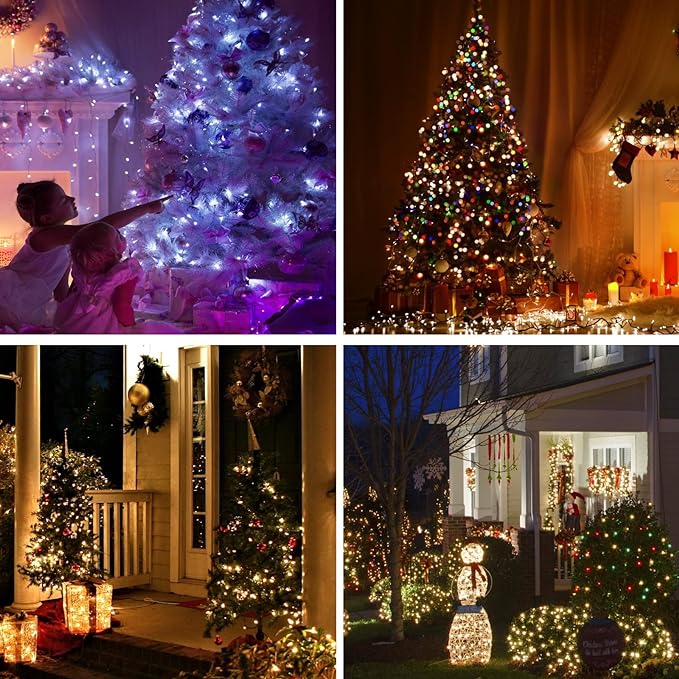 Battery Operated Fairy Lights Color Changing String Light with Remote, 16.4FT 1-Pack Twinkle LED Lights USB Plug or Battery Powered, Outdoor Christmas Decorations for Bedroom Party Indoor