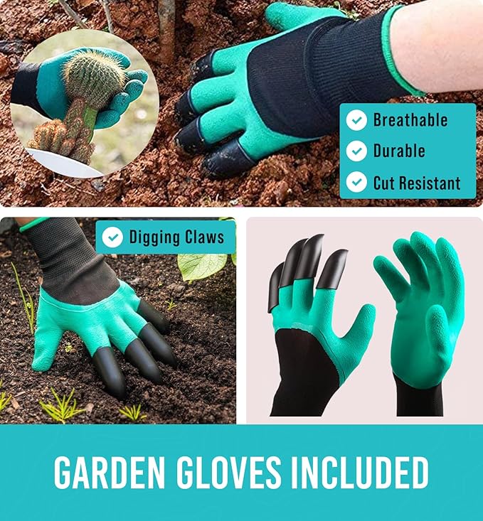 Heavy Duty Gardening Tools with Potting Mat- 24-Piece Gardening Gifts for Women, Men, Mom, Dad - Durable, Ergonomic Garden Tools Set