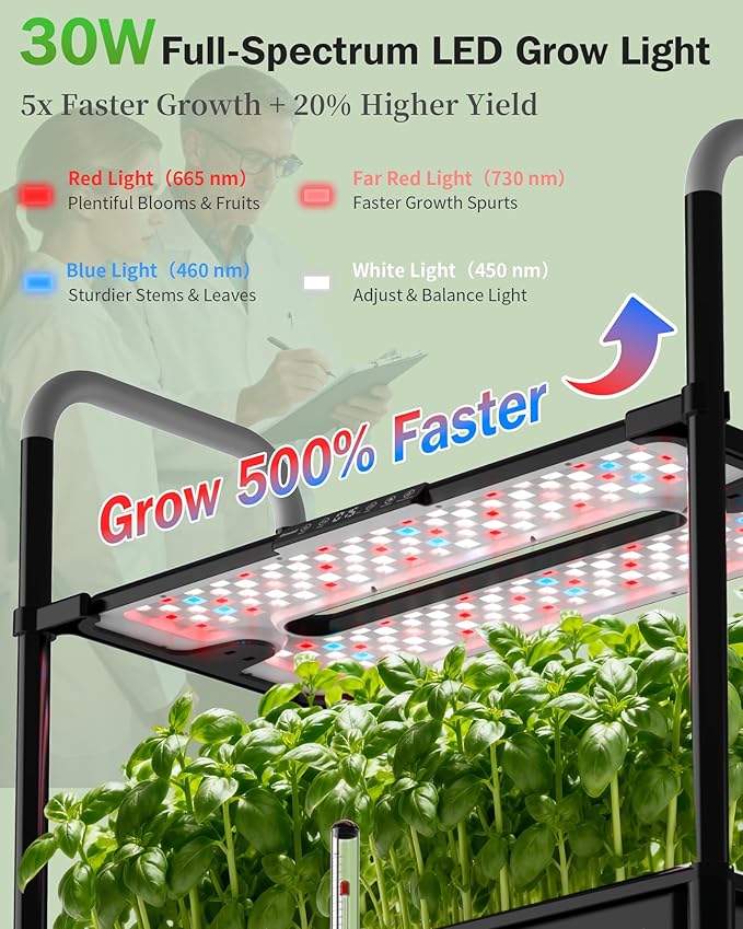 Large Hydroponics Growing System Kit, Vertical Indoor Herb Garden Kit with LED Grow Light & Independent Water Pump, 42L Movable Indoor Planter Perfect Gardening Gifts (3 Tier-81 Pods Black)