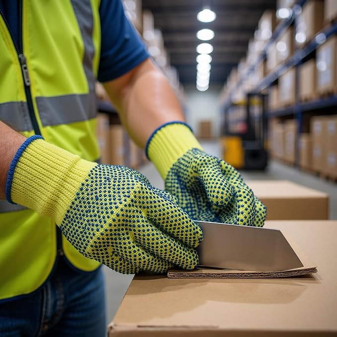 G & F Products 1670L Yellow Kevlar Knit Cut Resistant Work Gloves, Protective Gloves to Secure Hands From Scrapes, Cuts In Kitchen, Wood Carving, Carpentry & DEA