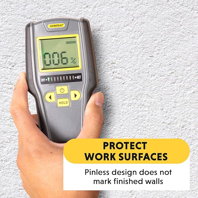 General Tools Digital Moisture Meter MMD7NP - Humidity Sensor- Pinless and Non-Invasive