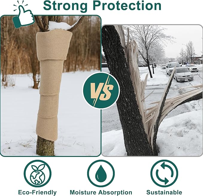 Nature Burlap Fabric Roll 40 inch x 82 Ft, Burlap Tree Wraps Trunk Protector, Winter Frost Plant Blankets Cloth, Landscape Weed Barrier Fabric, Erosion Control Blankets, DIY Garden Raised Bed Liners