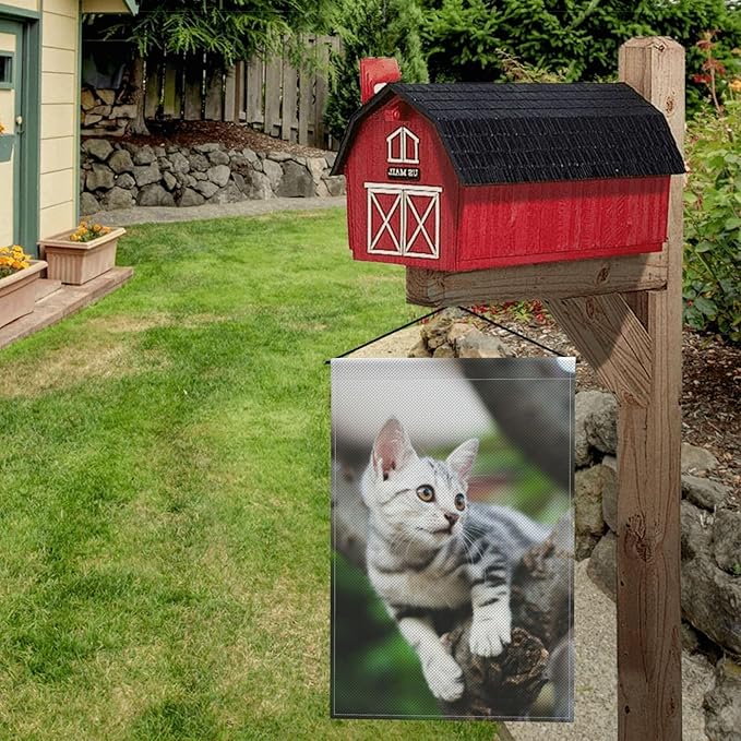 Custom Garden Flag Double Sides Personalized Garden Flags 12x18 Inch Customized Picture Logo Text Yard Flag Banner Signs for Outside Lawn Patio Garden Home Decorating Birthday Christmas Gift