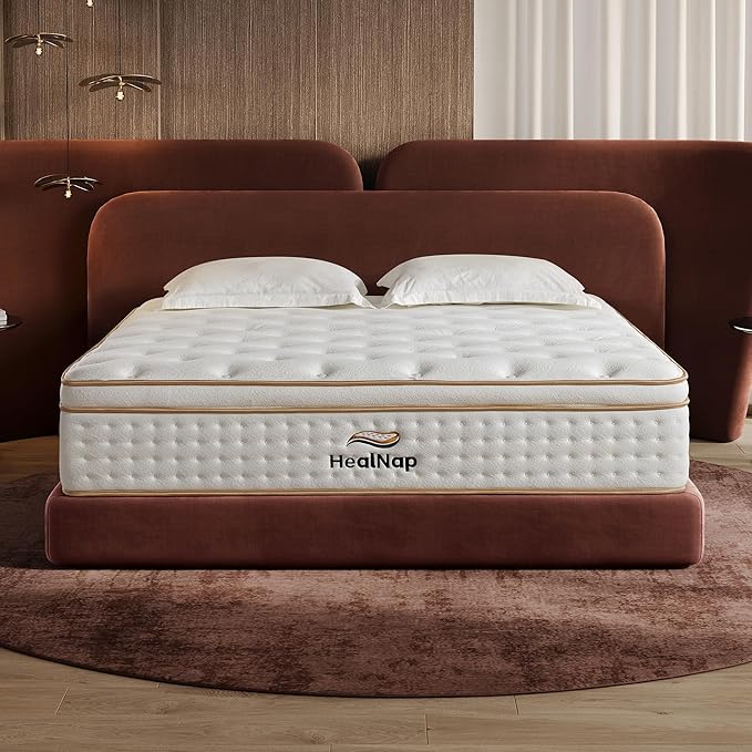 Queen,12inch Queen Hybrid Mattress in a Box Memory Foam Mattress Size Firm with Individual Pocket Spring Upgrade Zoned Support Medium Firm Memory Fat Mattress