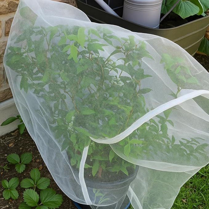 Fruit Tree Protection Bags 4.5x6 FT in 4 Pack | Multiple Size Garden Netting for Fruit & Vegetable Protection | White Plant Net Cover for Blueberry & Tomato | Bird & Insect Mesh Fabric Protector