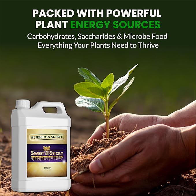 Humboldts Secret Sweet & Sticky Carbohydrate and Saccharide Plant Energy Additive | Indoor and Outdoor Plant Nutrients Enhancer for Growth and Aroma | Boosts Flavor and Development | 32 Ounce