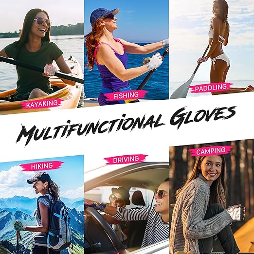 ManiGlovz - UPF 50+ UV Light Protective Nail Gloves | Gel Manicure Gloves and Anti UV Fingerless Gloves for Women | Can be Used as Sun Protection Gloves for Driving | Sugar and Spice