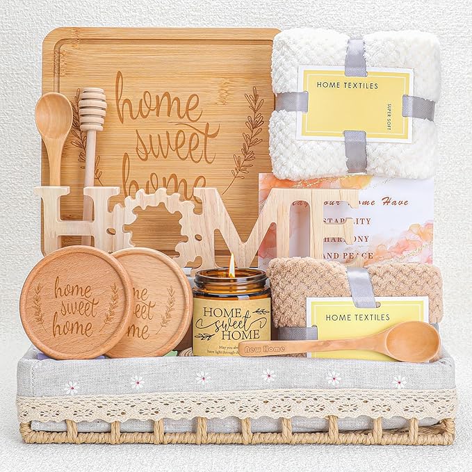 House Warming Gifts New Home,New Home Gifts Ideas,Realtors Closing Gift for House Buyers,Housewarming Bamboo Serving Board for Couple Women Men