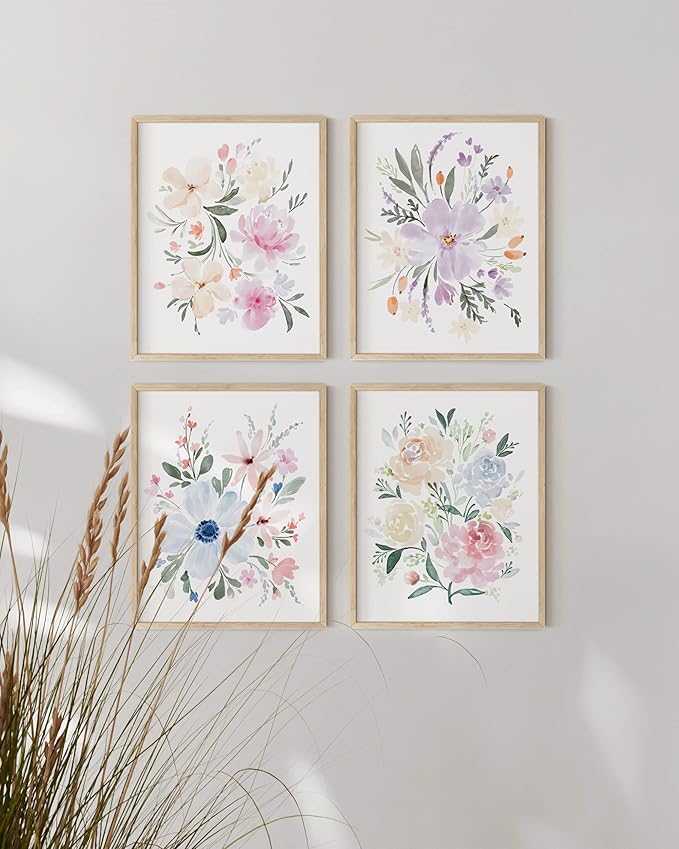 HAUS AND HUES Bouquet Set Art Print Set of 4 16x20