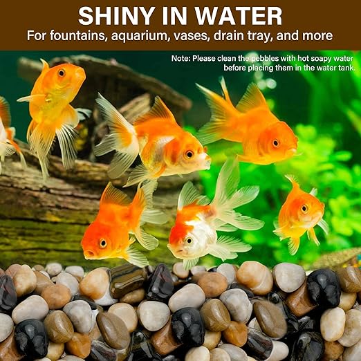 NUPICK 12lb River Rocks for Plants Indoor, 1-2Inch Mixed Pebbles for Vase Fillers, Decorative Gravel for Fish Tank, Natural Polished Stones for Succulent, Bonsai, Landscaping, Bird Baths