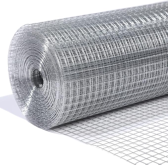 Hardware Cloth 1/2 inch Mesh 72" x 50' 19 Gauge, Hot-Dip Galvanized After Welding, Wire Mesh Roll Chicken Wire Fencing Gopher Wire Tree Guard Welded Wire Fencing Chicken Wire Cloth &Wire Mesh