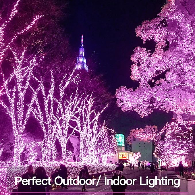 suddus Pink Valentine Day Fairy Lights Battery Operated, 66ft 200 LED String Lights with Remote & Timer, Waterproof Twinkle Lights for Bedroom, Romantic Wedding, Party, Indoor & Outdoor Decor