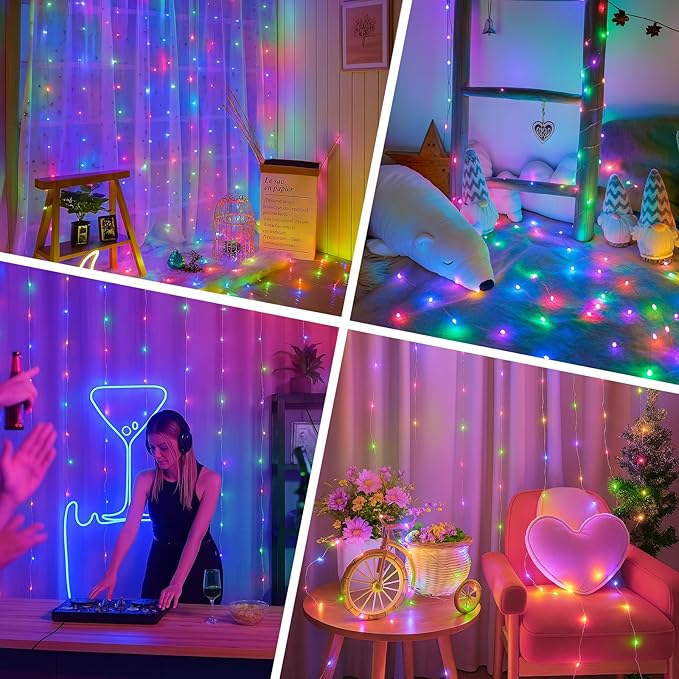 Lakumu 32FT(16*2) Fairy Lights Battery Operated String Lights, Rechargeable Twinkle Lights with Timer, Mini LED Lights for Bedroom, Christmas Decorations, Wedding, Centerpiece Table Decor Multicolor