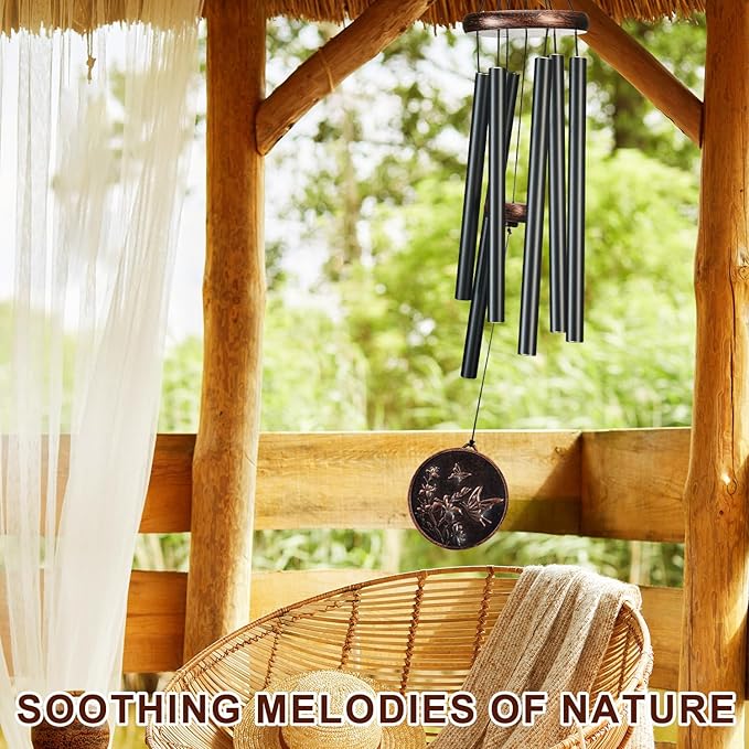 Gabzart Wind Chimes for Outside, Vintage Butterfly Deep Tone Wind Chime Outdoor Clearance, Patio Porch Balcony Decoration, Garden Decor Birthday Gifts for Women Mom Grandma (34" Butterfly)