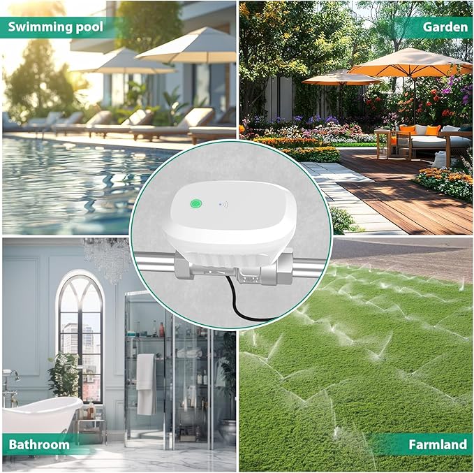 FRANKEVER DN20 Smart Water Valve 3/4 Smart Water Management System WiFi Remote Control Faucet Timer for Hose, Sprinkler Water Timer Auto Watering for Plants ,Compatible with Alexa,Google (DN20(3/4"))