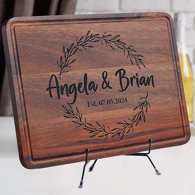 Wedding Registry Gift 2025, Personalized Cutting Board, Gift for Couples,Christmas, Wedding, Anniversary Custom Sign for New Home, Housewarming Gifts for Women, Couple Cutting Board