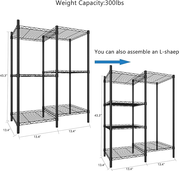 Xiofio 6-Tier Metal Plant Stand for Indoor Outdoor, Multiple Flower Pot Holder, Adjustable for Bedroom, Living Room, Balcony, Garden, Black