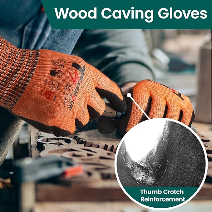 Highest Level Cut Resistant Gloves, ANSI A9 Cut Proof Work Gloves