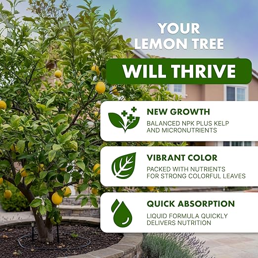 Lemon Tree Fertilizer, Complete Lemon Tree Plant Food, 8 oz (250mL)