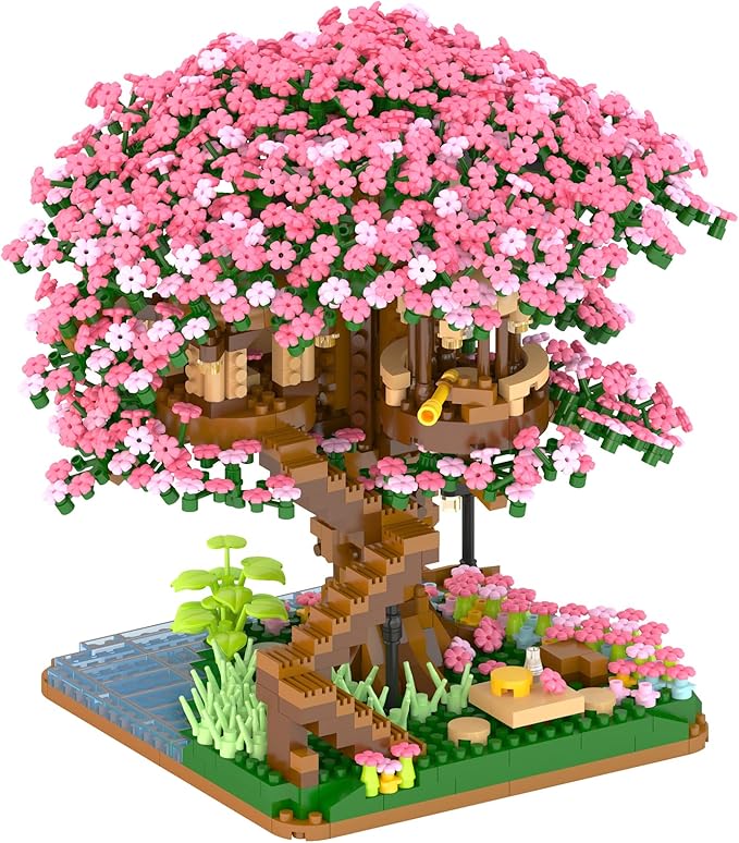 Yushinv Cherry Bonsai Tree Building Sets, Original Scene Music Building Kit 2008 Pcs,Type :Symphony. Sakura House Building Set, Cherry Tree Building Set, Sakura Set.