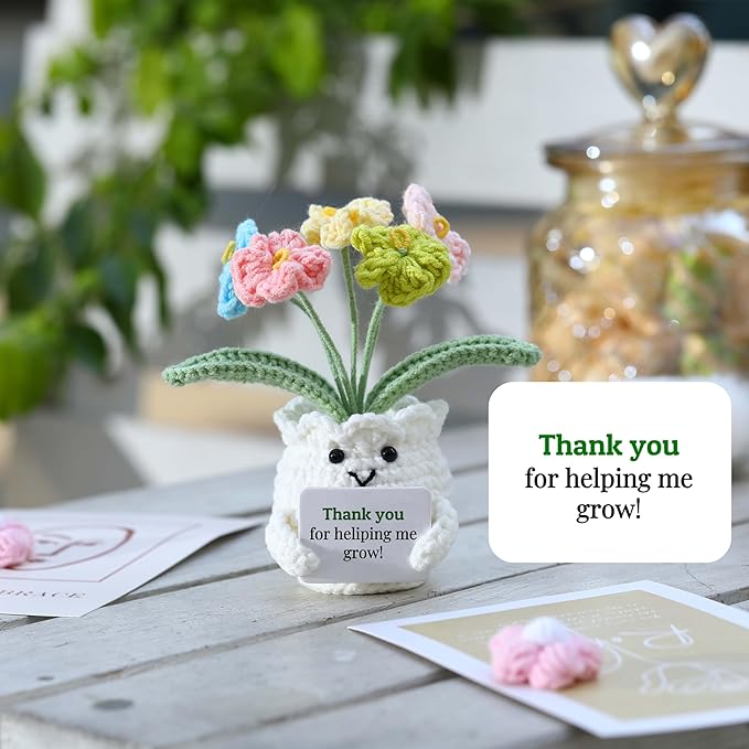 YOOJEE Christmas Thanksgiving Gift for Women Coworkers Teacher Appreciation Positive Inspirational Graduation “Thank You for Helping Me Grow!” Last Day of School Gift for Teacher from Students