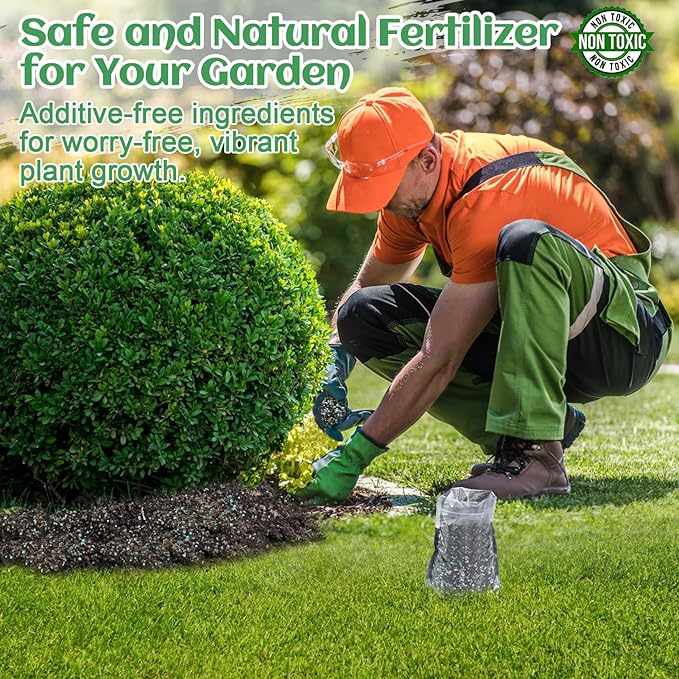 10-10-10 Slow-Release Premium Fertilizer - All-Purpose Plant Food for Indoor Outdoor Gardening Vegetables Flowers Lawn Trees Shrubs, 0.5 Quart