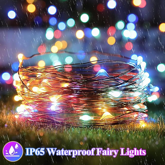 Lakumu 12 Pack Fairy Lights Battery Operated String Lights -7FT 20LED Fairy Lights Silver Wire Firefly Starry Moon Lights for DIY Decorations Party Wedding Centerpiece Table Decor Multicolor