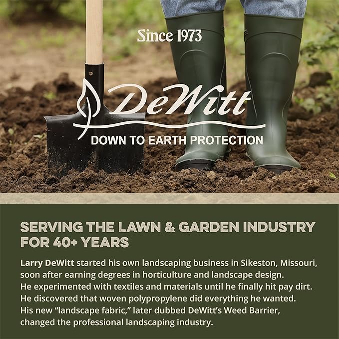 Dewitt Sunbelt Weed Barrier Fabric 3.2 oz, 4 x 300 Feet – Heavy-Duty Ground Cover Mat for Greenhouse Floors, Garden Rows, Raised Beds, Yard Gardening, and Outdoor Landscape Protection