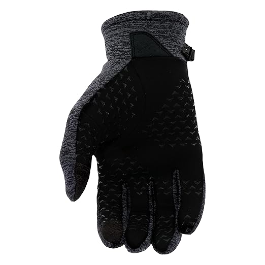 West Chester Women's Brushed Fleece Slip-On Gloves, Safety Work Gloves, Black/Gray, Medium/Large, (93118-WML)