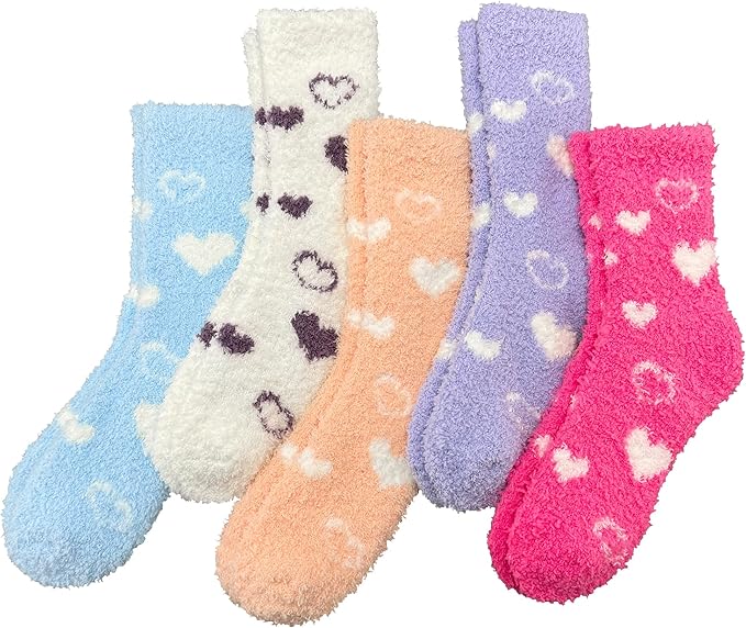TEHOOK Warm & Cozy Valentines Gifts for Women, Fluffy Fuzzy Plush Sleeping Slipper Socks - Soft Warm Fabric
