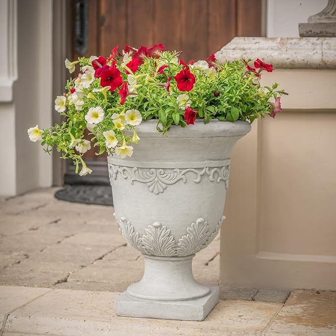 Merax Moroccan Urn Planter, 20-inch Handmade Indoor Outdoor Plant Pot for Garden, Patio, and Living Room, Classic Large Decorative Flower Pot