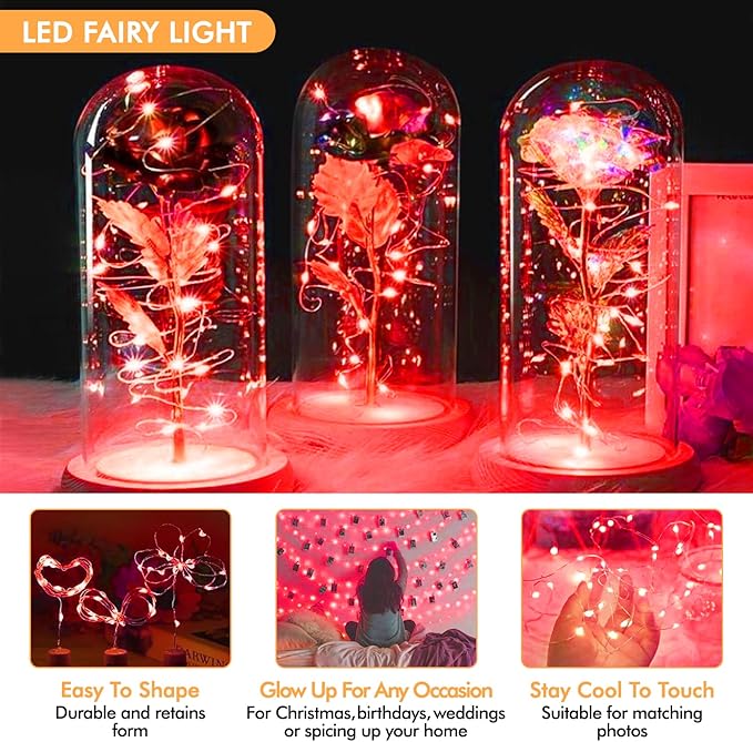 Bexdir 12 Pack Fairy Lights Battery Operated String Lights，7FT 20LED Waterproof Silver Wire Christmas Lights Outdoor,Firefly Mini Lights for Bedroom Party Birthday Wedding Home Decor