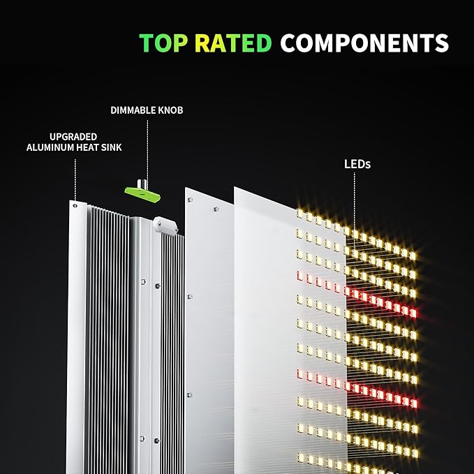 BESTVA BP4000 Dimmable LED Light, Full Spectrum Plant Lamp for Indoor Seed Starting, Seedlings, Vegetables & Household Plants