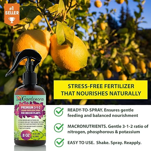 Gardenera Proffesional ANTHURIUM Spray Fertilizer Mist for Home Gardening | 3-1-2 Gentle Blend Mist for Healthy Leaves & Growth | Essential Nutrients for ANTHRIUM - 8oz