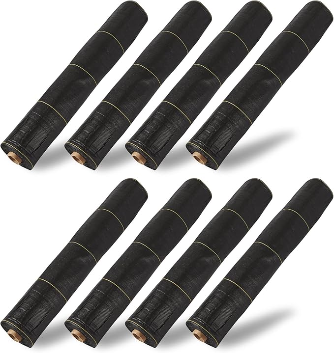 DeWitt 8-Pack Sunbelt Weed Barrier Fabric 3.2 oz, 4 x 300 Feet – Heavy-Duty Ground Cover Mat for Greenhouse Floors, Garden Rows, Raised Beds, Yard Gardening, and Outdoor Landscape Protection