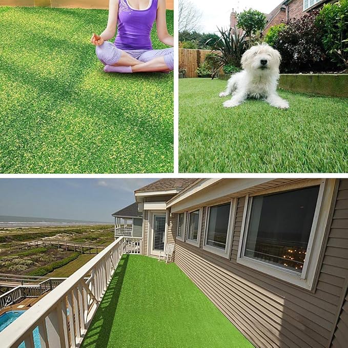 Pet Pad Artificial Grass Turf 7' x13'- Realistic Thick Synthetic Fake Grass Mat for Outdoor Garden Landscape Balcony Dog Grass Rug