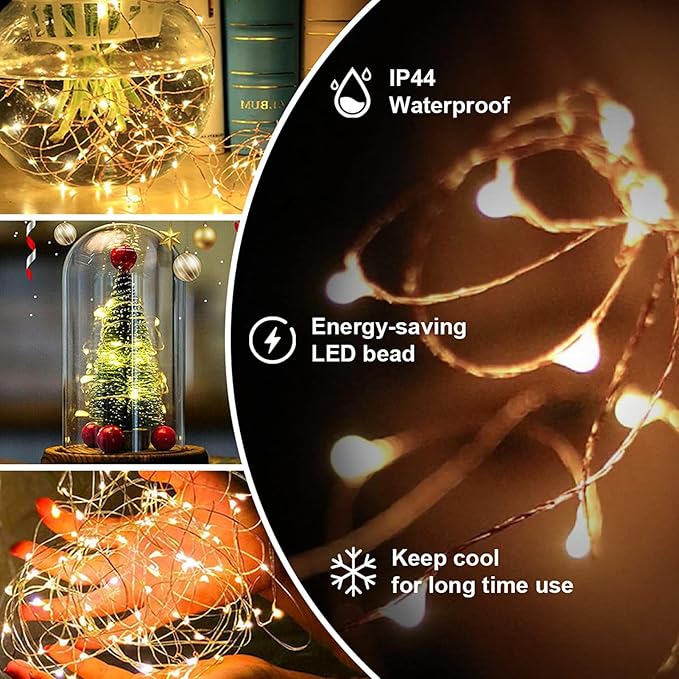 Fairy Lights Plug in,328FT 1000LEDs Waterproof Led String Lights,8 Modes Remote Twinkle Light for Outdoor Indoor Christmas Wedding Birthday Garden Party Decorations,Silver Wire,Warm White