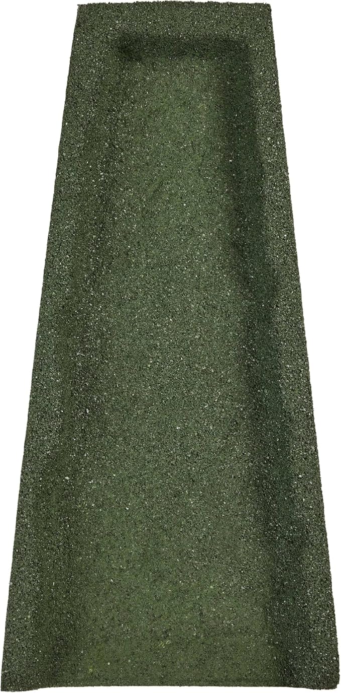 Rubberific 2 Pack Premium Rubber Downspout Splash Block, Rain Guard, Stone Textured Drain Extender (Green)