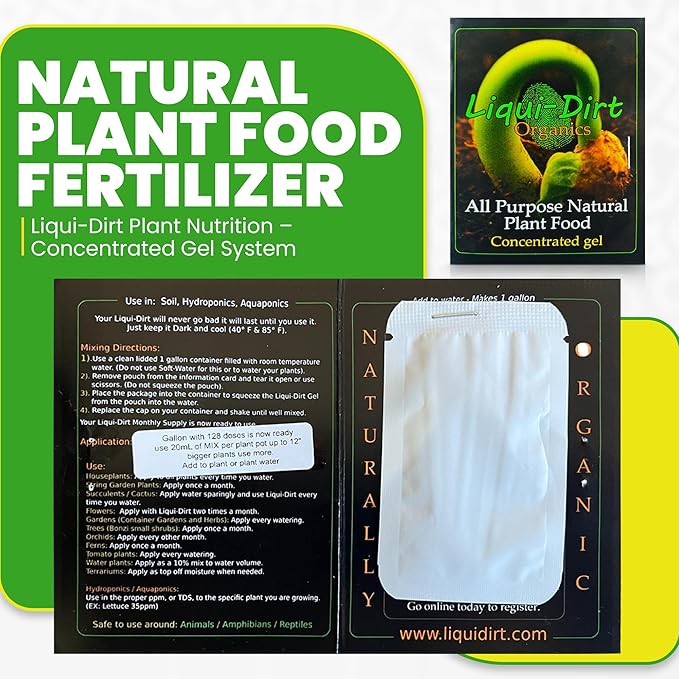 Naturally Organic Plant Food Fertilizer for Indoor Houseplants, Rare Aroids, Flowers, Gardens, Vegetables, Herbs - All Purpose NPK with 18 Vitamins, Micro-Fungi & Bio-Organisms