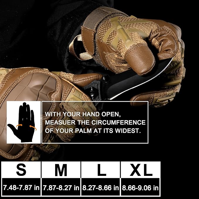 WTACTFUL Rubber Guard Tactical Gloves for Men Touchscreen Airsoft Motorcycle Hunting Outdoor