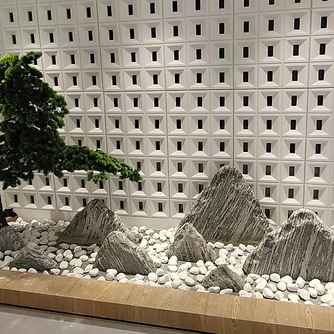 FANTIAN 20 lbs White Rocks for Landscaping, 2-3 Inch Large River Rocks. Decorative Pebbles for Plants Indoor, Vases, Aquariums Gravel, Crafting and Garden