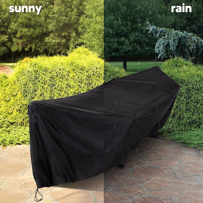 SUNCREAT Hammock Cover, Water-Resistant Polyester Hammock Stand Cover for 11-12ft Stand, Black