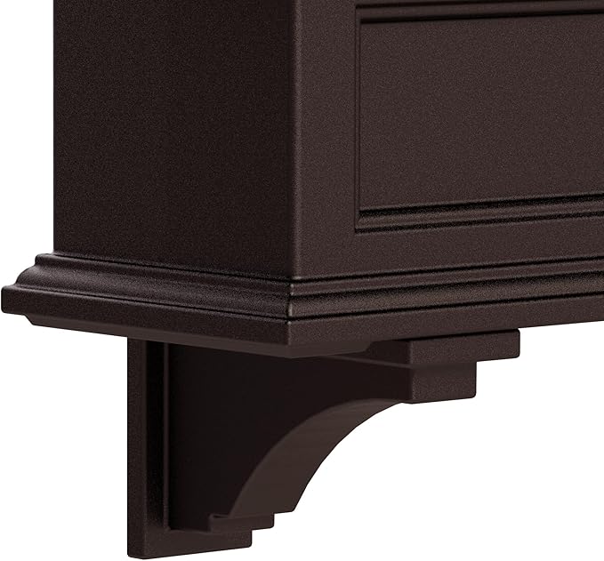 Mayne Fairfield Decorative Brackets (2-Pack) Compatible with Mayne Fairfield & Cape Cod Window Boxes Only – Classic Outdoor Accent for Window Box Support - Espresso