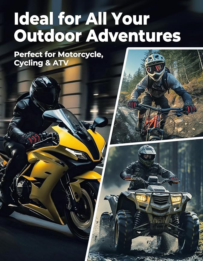 KEMIMOTO Motorcycle Gloves for Men, Touchscreen Cycling Gloves for Outdoor Sports On-Road Off-Road Mountain Motorcycle Motorcross Motorbike Dirt Bike Bicycle Racing ATV UTV