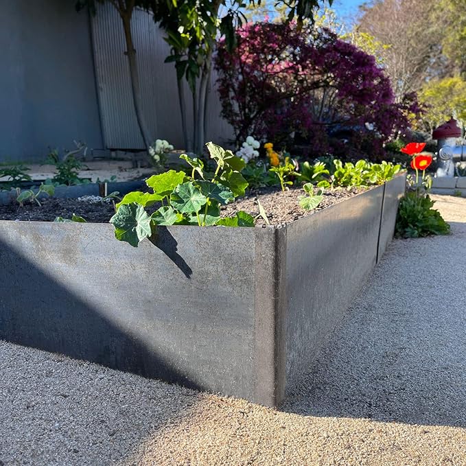 Edge Right - Raised Garden Bed Kit - COR-Ten Steel (8" COR-Ten Steel, 2 FT x 4 FT)