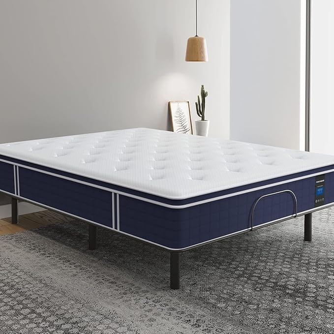 Coolvie 12 Inch Hybrid Twin XL Mattress -Firm Feel -Support Foam with Strong Pocket Springs - Extra Lumbar&Shoulder Support for Back&Stomach Sleepers, CertiPUR-US® Certified Foam,XL Long Size