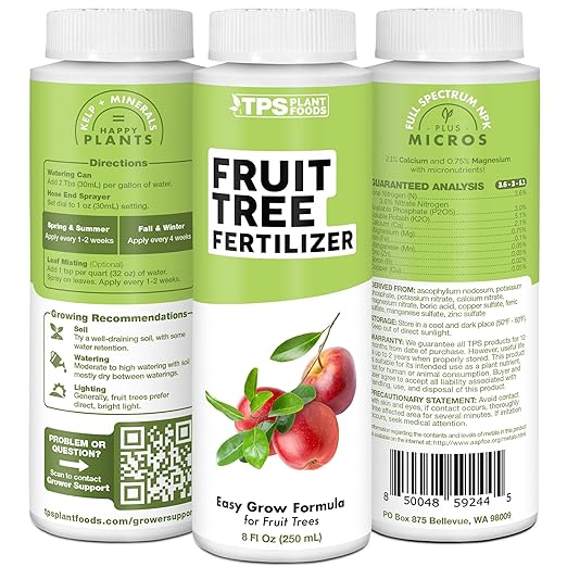 Fruit Tree Fertilizer for All Fruit Trees Peach, Apple, and Pear, Liquid Plant Food, 1 Gallon (128 oz)